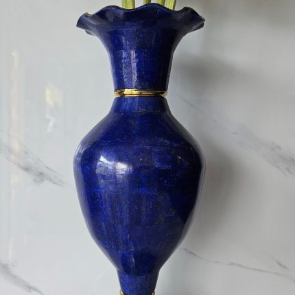 38 Cm Hieght Hand Crafted stunning genuine highest quality Lapis Lazuli Gemstone vase directly from Afghanistan