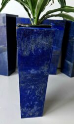 A+++ Grade Lapis Lazuli, Vase Glass, Flower Pot, Amethyst Plant Holder, Air plant, gem stone Vase, Succulent Pot Square Lapis Flower pot