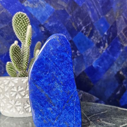Free Form A++ Lapis Lazuli, Reiki Chakra Stone, Lapis Palm Stone, Strength, leadership, Cabochon, Tumbled Crystals, amplification Birthstone