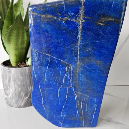 Afghan Lapis Lazuli, success, Stone Slice, Cabochon, Crystal Towers, blue stone, birthday, soothe migraines, large bead, Blue Aventurine