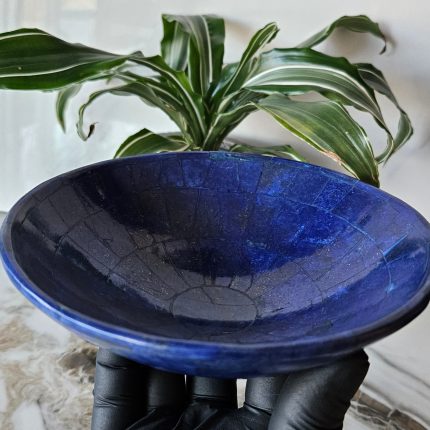 LAPIS LAZULI BOWL 15 Cm Royal Blue Bowl, Handcrafted Shape Polished Bowl, blue stone, Calmness, intuition, Best Friend Gift, Relieves Stress