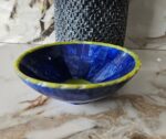 15.5 Cm Hand Crafted Lapis Lazuli Bowl, Stunning Royal Blue Color Handmade bowl from Badakhshsan Afghanistan, stone bowl, healing stone bowl