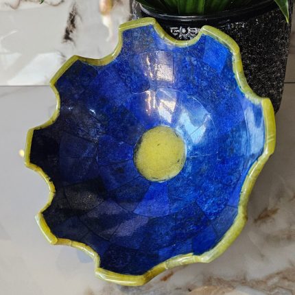 LAPIS LAZULI BOWL 15 Cm Royal Blue Bowl, Handcrafted Shape Polished Bowl, blue stone, Calmness, intuition, Best Friend Gift, Relieves Stress