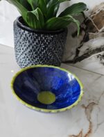 15.5 Cm Hand Crafted Lapis Lazuli Bowl, Stunning Royal Blue Color Handmade bowl from Badakhshsan Afghanistan, stone bowl, healing stone bowl