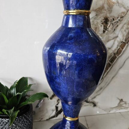 A+++Lapis Lazuli Vase, 42 Cm Gemstone Vase, Flower Pot, Crystal Pot, Blue stone vase