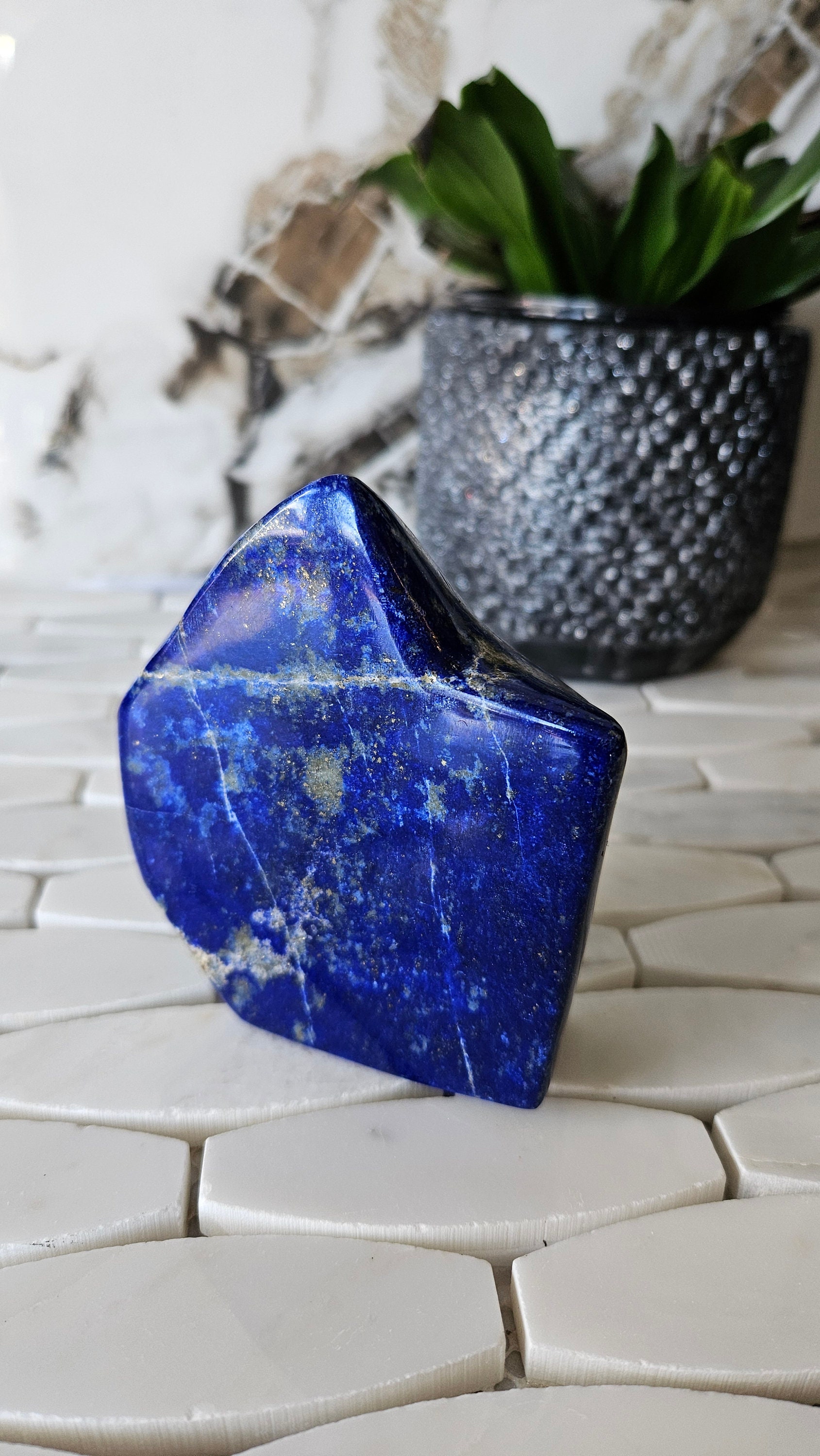 Free Form A+++ Lapis Lazuli, Lapis Freeform, Lapis Lazuli Tumble, flagstone, Calmness, Anxiety, Metaphysical stone, eliminates nervousness