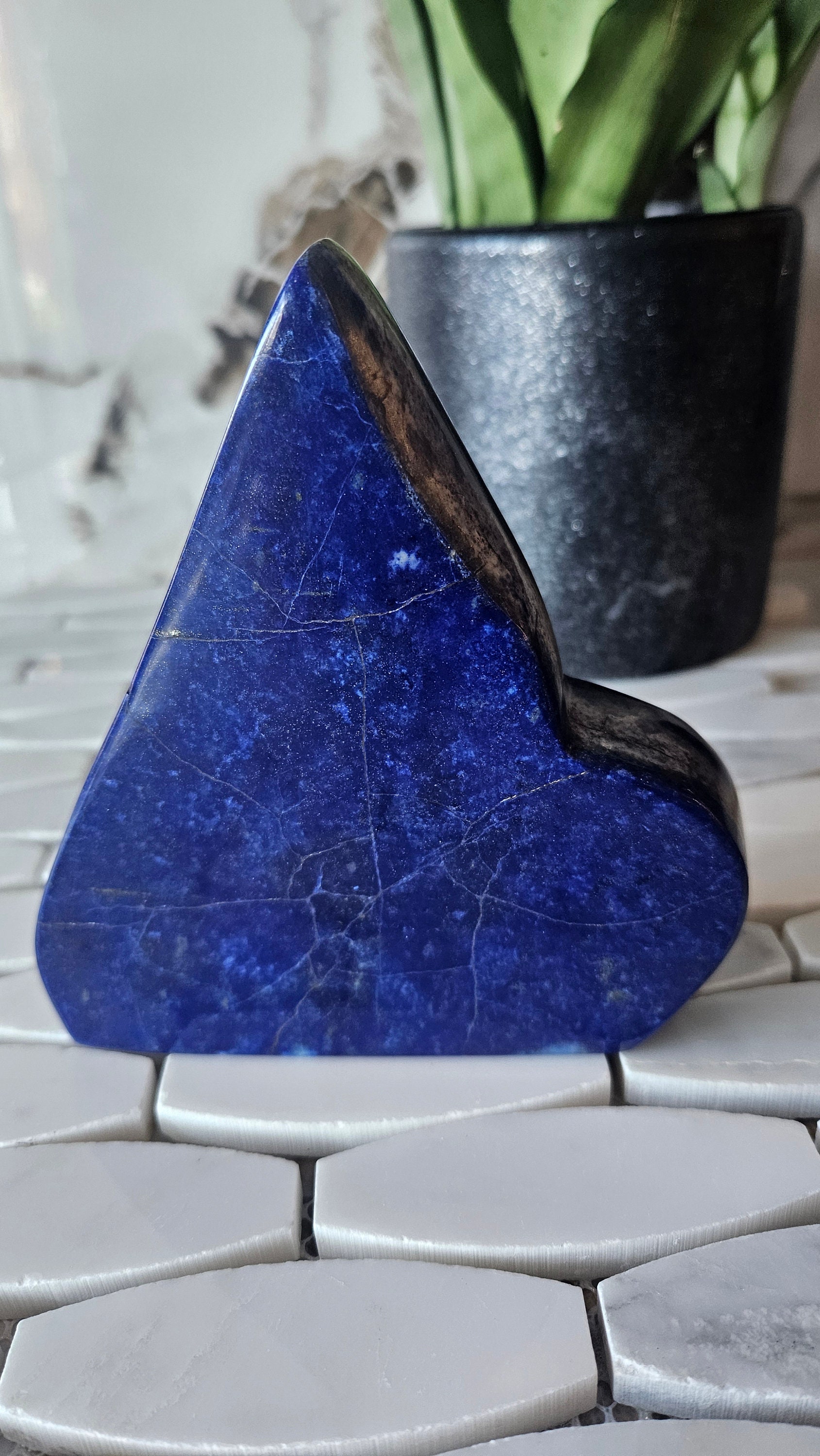 Authentic Lapis Lazuli Free Form, Raw Natural Blue Stone, soothe migraines, Reiki Chakra Stone, Raw stone, flat back, Self Expression