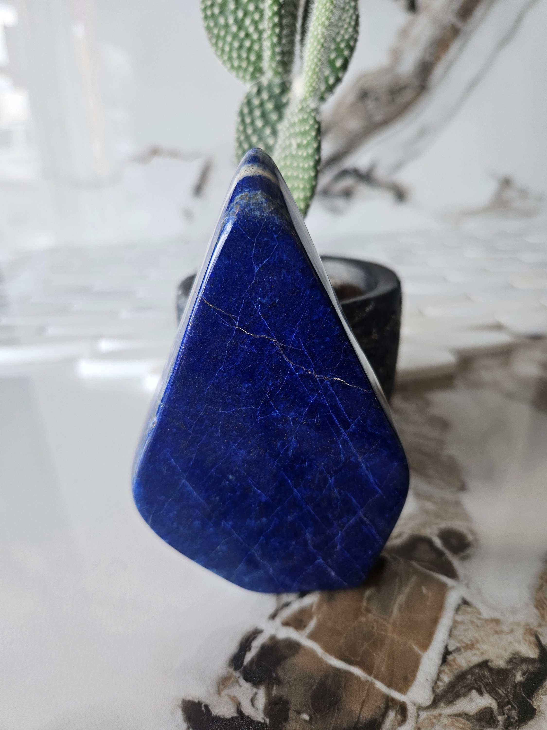 A++ Lapis Lazuli Free Form, Raw Natural Blue Stone, Medallion, slate, home decor, Lapis lazuli, eliminates nervousness, blue stone