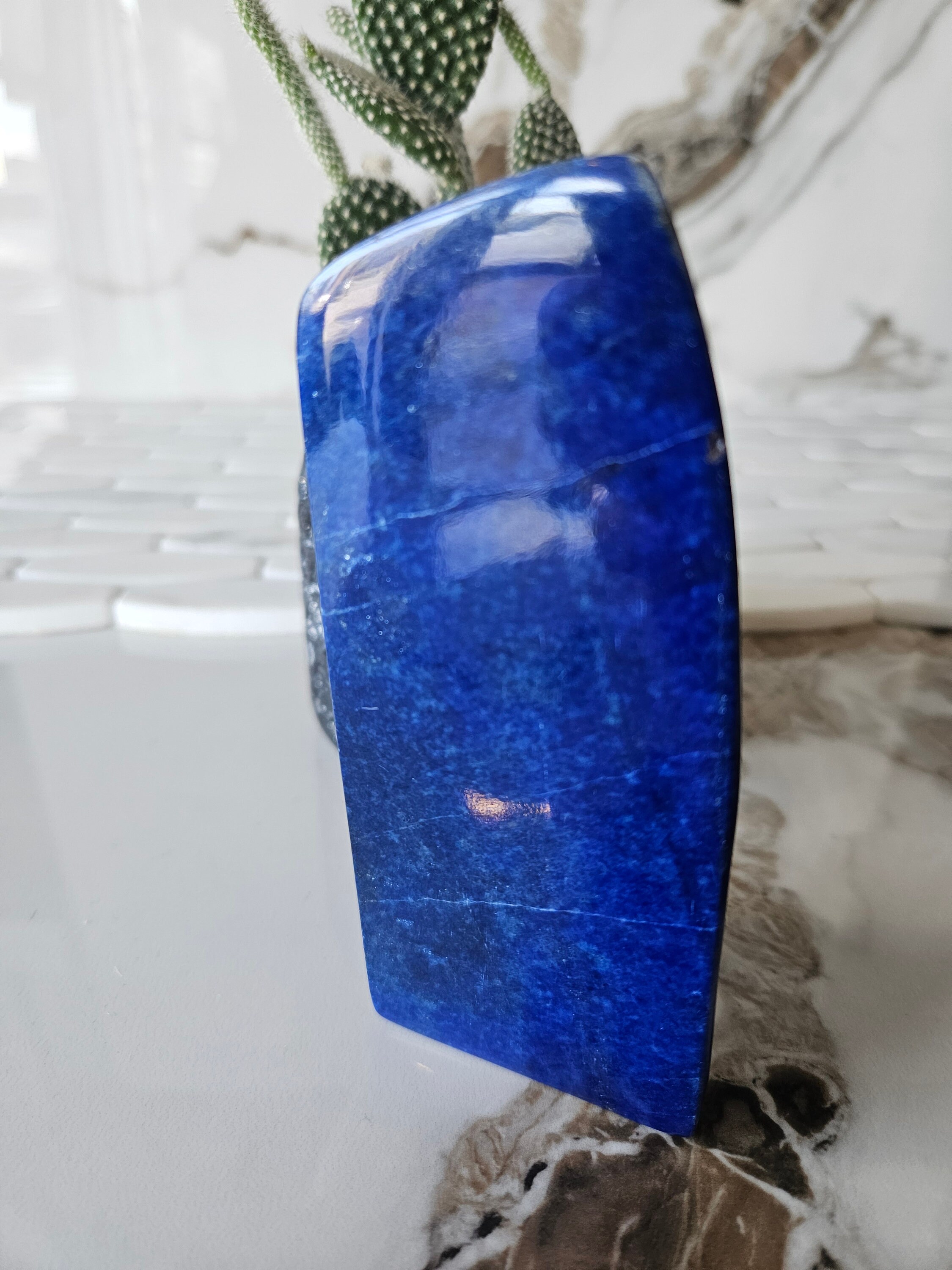 Tumbled Stone Lapis Lazuli, Free Form Stone, Gemstone Rock, Natural Blue Labradorite Cabochons Handmade And Hand Polished
