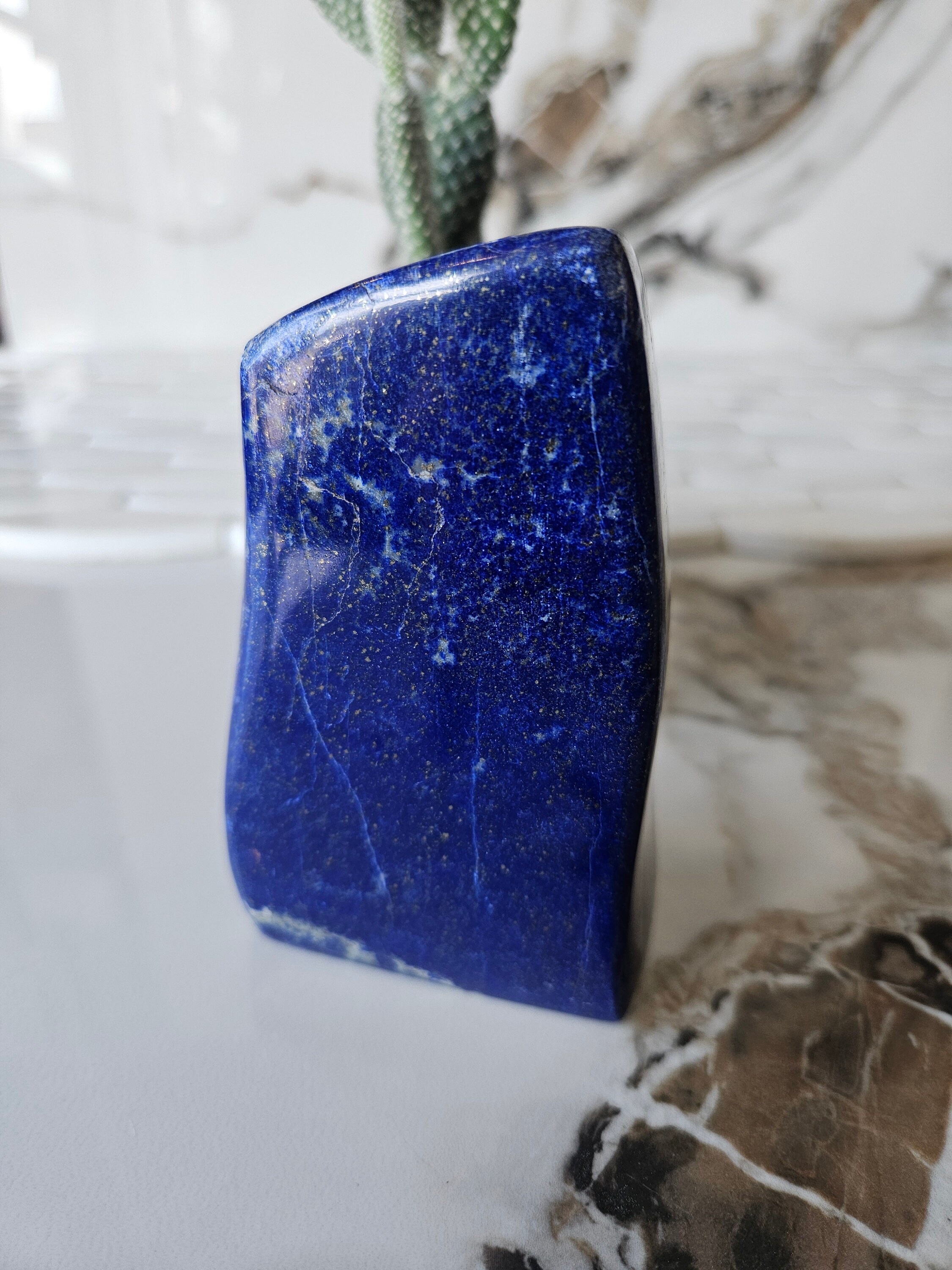 Tumbled Stone Lapis Lazuli, Free Form Stone, Gemstone Rock, Natural Blue Labradorite Cabochons Handmade And Hand Polished