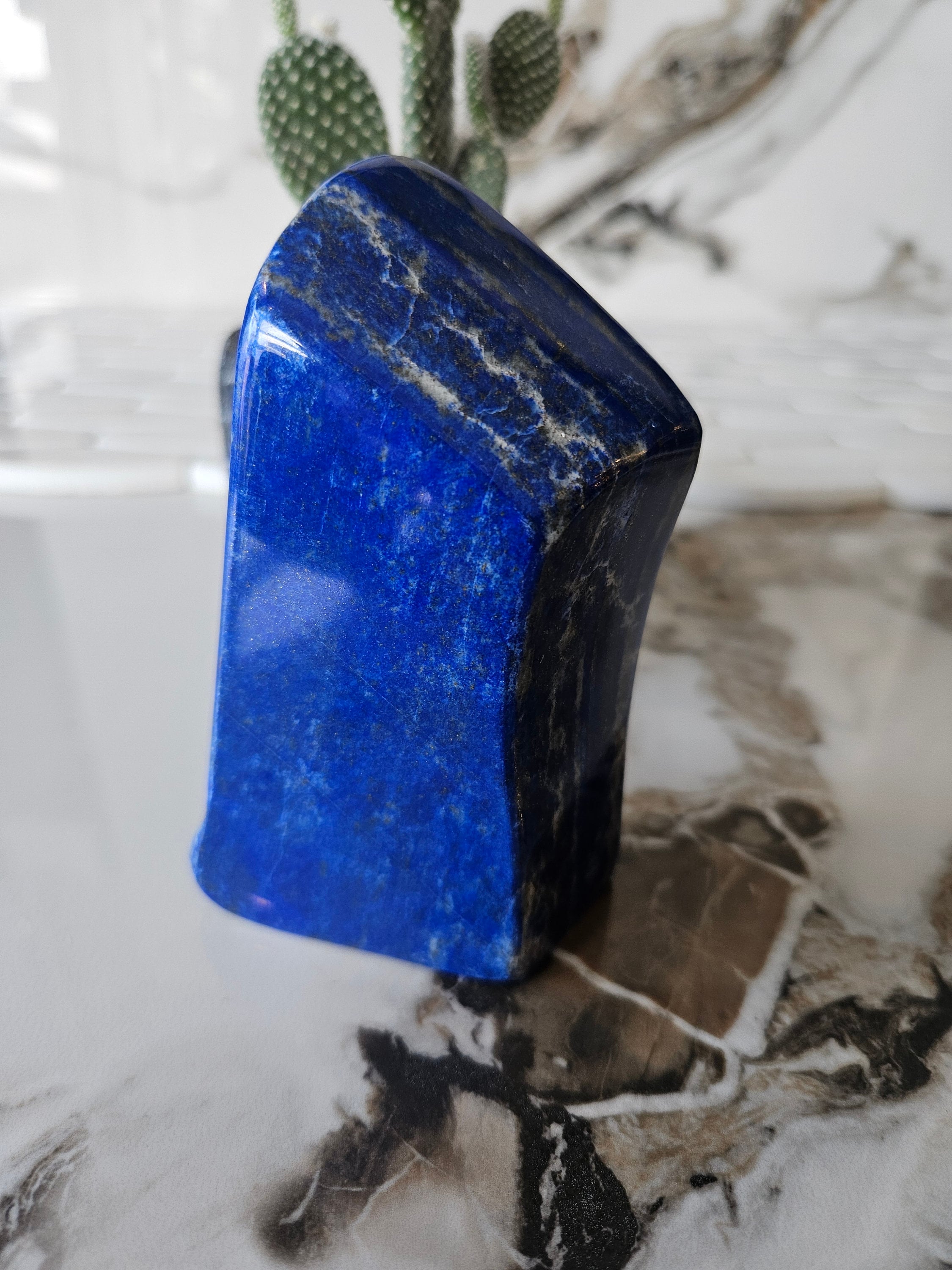 Tumbled Stone Lapis Lazuli, Free Form Stone, Gemstone Rock, Natural Blue Labradorite Cabochons Handmade And Hand Polished