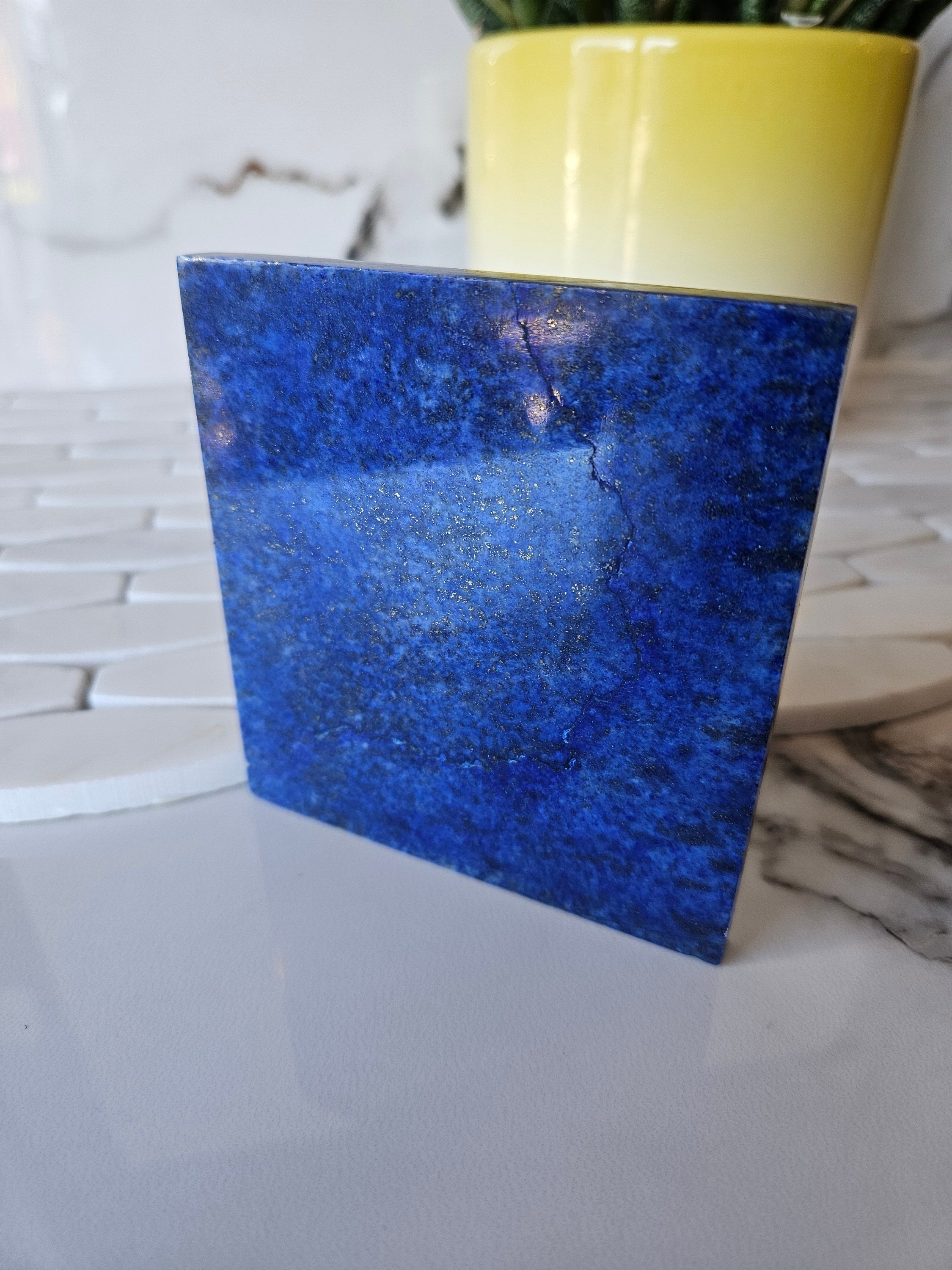 10x10 cm Stone Sided Tile |  loose gemstones, crystal gift, Cabochon, success, Polished stone, Best Friend Gift, lapis lazuli jewelry, Love