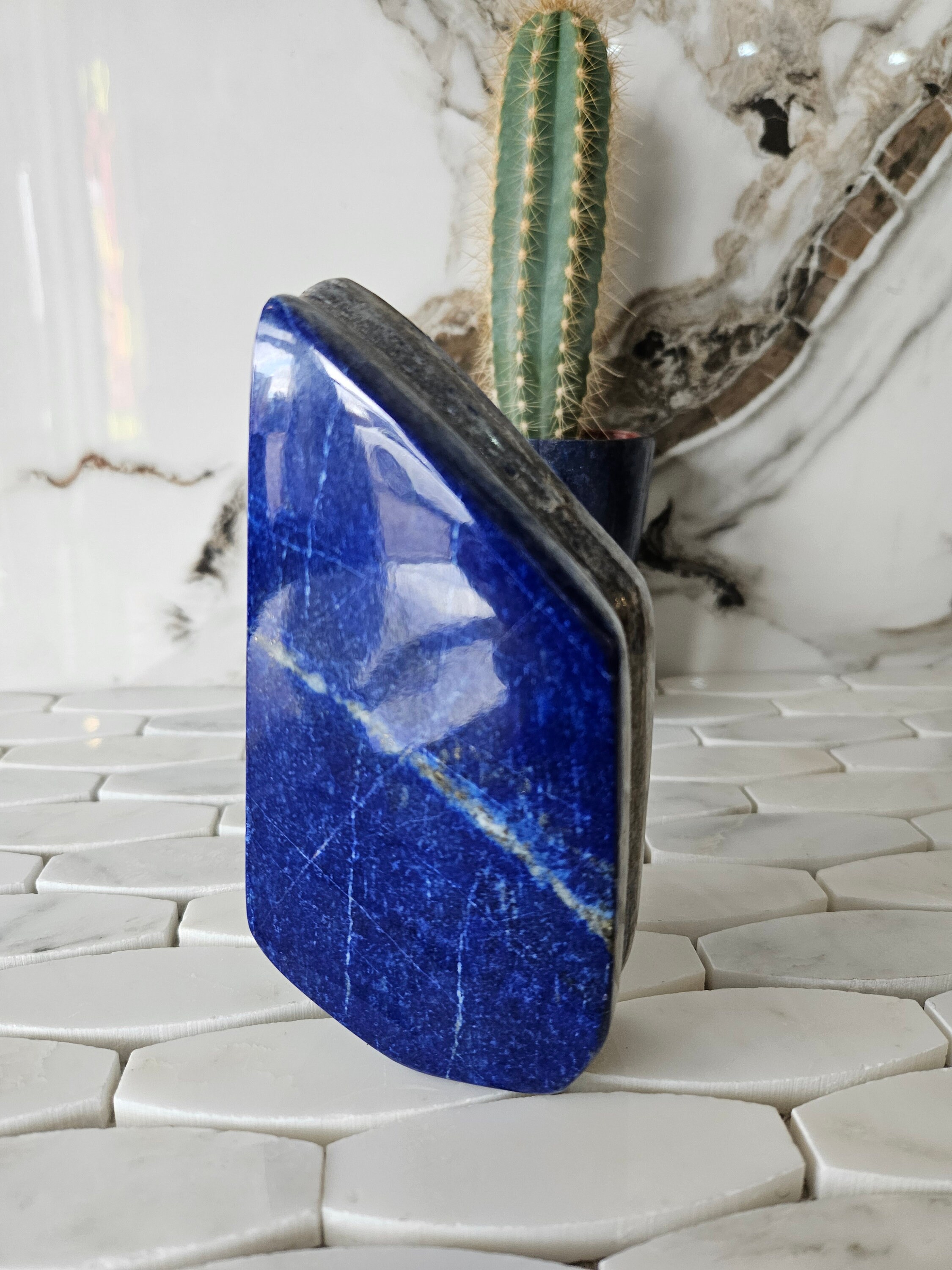Tumbled Stone A++ Lapis Lazuli Free Form, Raw Natural Blue Stone, Worry Stone, Tumbled Crystals, Self Expression, Desk Accessories