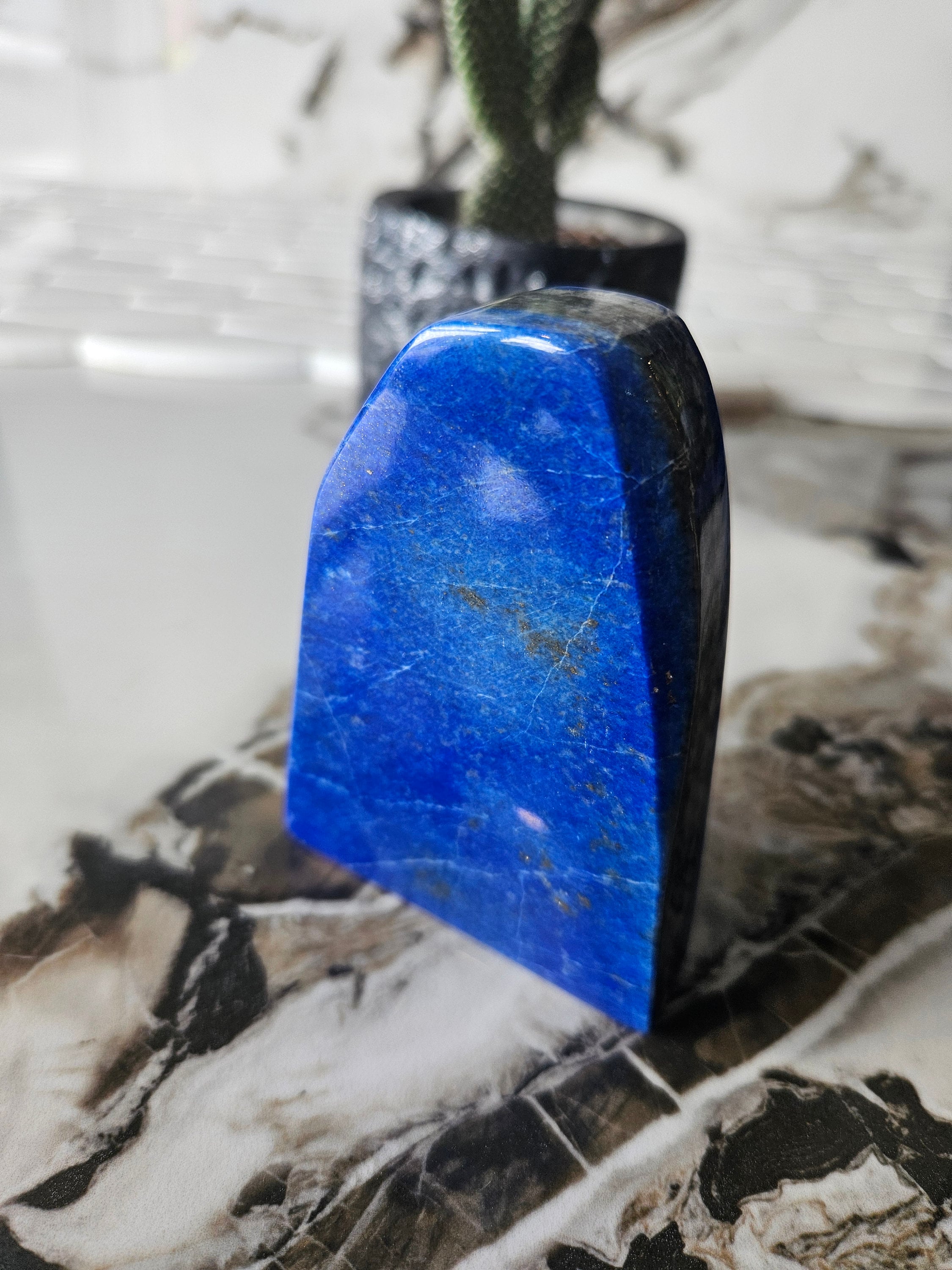 A++ Lapis Lazuli Free Form, Raw Natural Blue Stone, Reiki Chakra Stone, jewlery, Chakra, Crystal Decor, Succulent, success, Love, polished