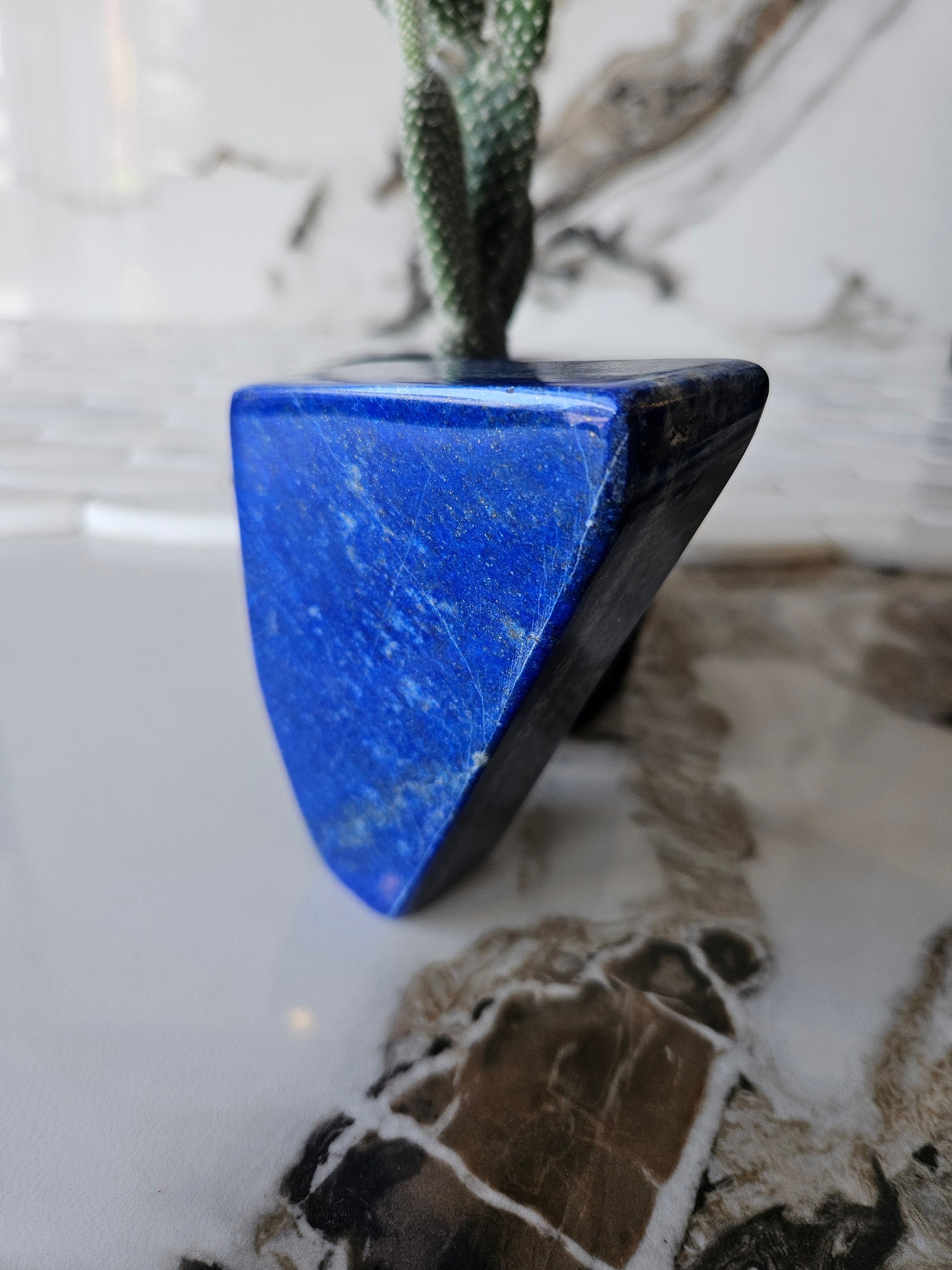 Tumbled Stone Lapis Lazuli, Free Form Stone, Gemstone Rock, Natural Blue Labradorite Cabochons Handmade And Hand Polished