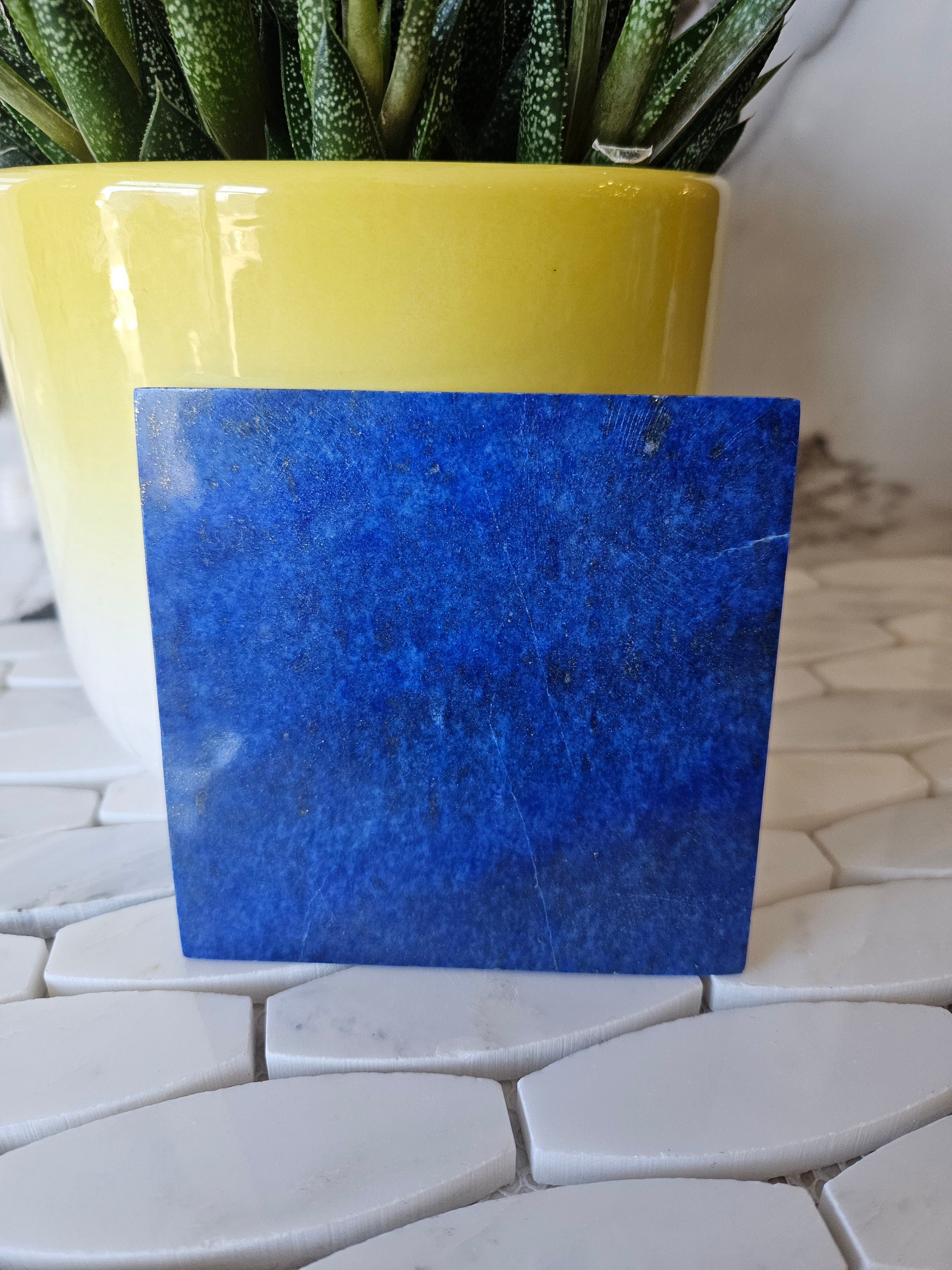 10x10 cm Stone Sided Tile |  loose gemstones, crystal gift, Cabochon, success, Polished stone, Best Friend Gift, lapis lazuli jewelry, Love