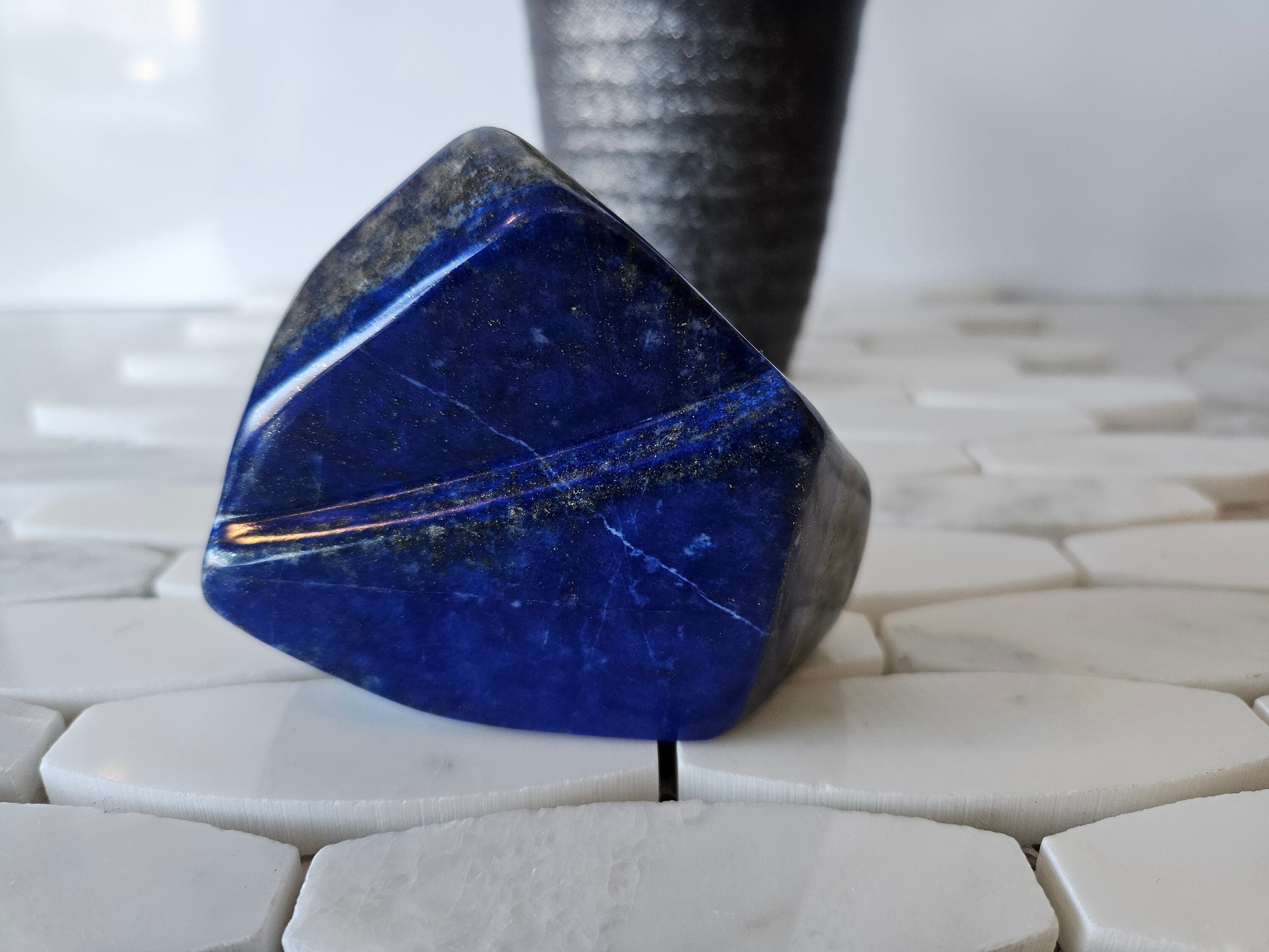 Natural Lapis Lazuli, Free Form Stone, leadership, Medallion, Blue Aventurine, Femininity, High Grade, Protection, Crystal Gifts, lapis