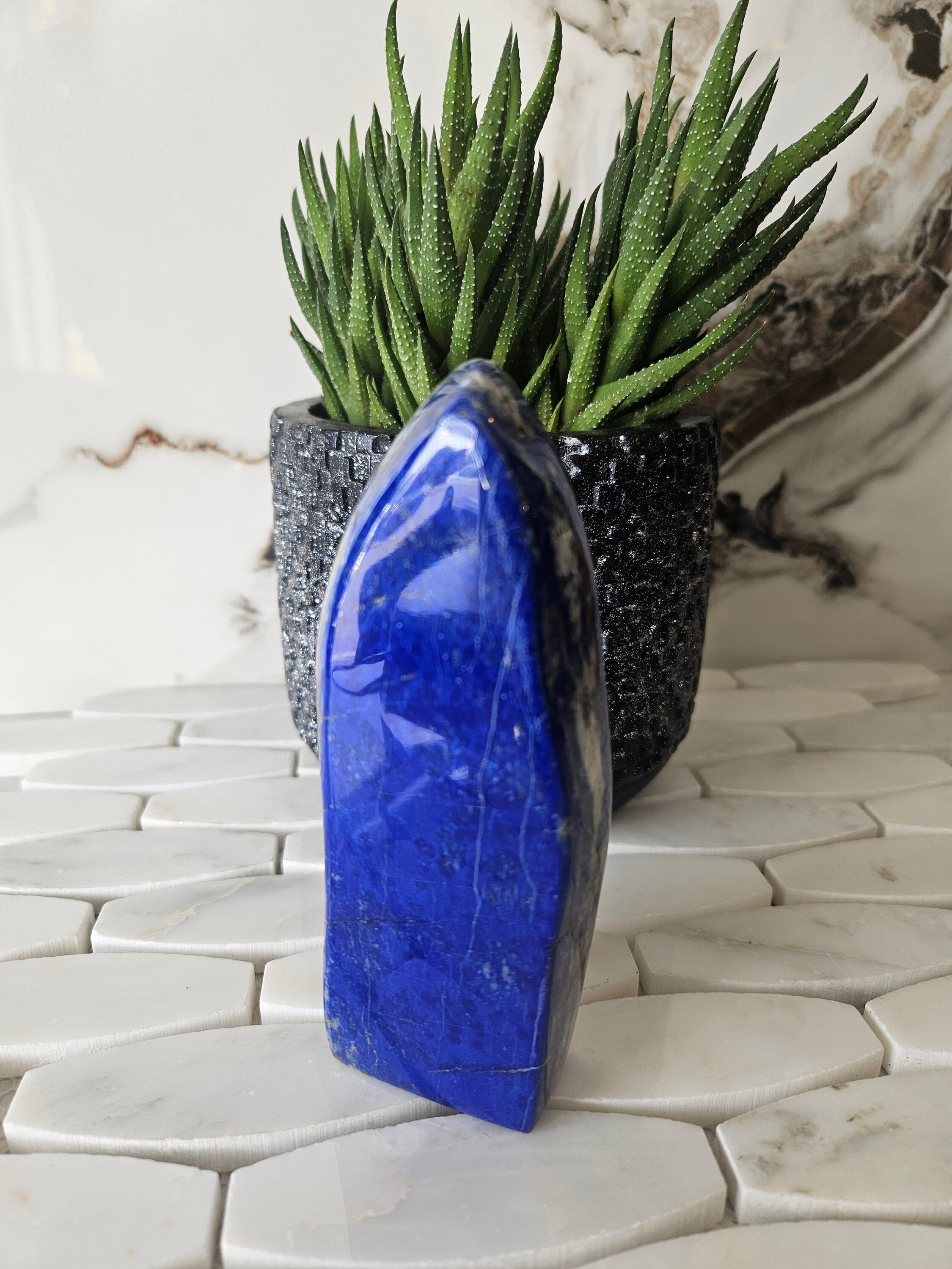 A++ Lapis Lazuli Free Form, Raw Natural Blue Stone, Succulent, soothe migraines, jewlery, birthday gift, blue stone, mosaic stone, flat back